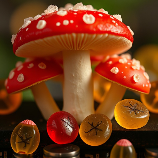 Amanita Magic Mushroom Gummies Close-Up