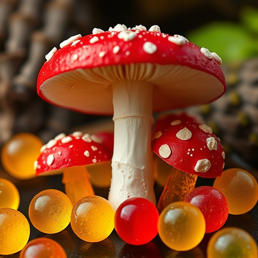 Amanita Magic Mushroom Gummies Close-Up