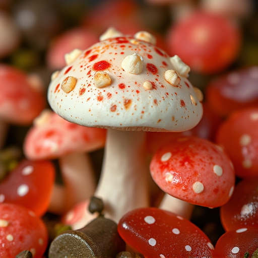 Amanita Magic Mushroom Gummies Close-Up