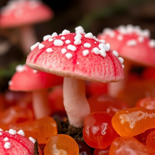 Amanita Magic Mushroom Gummies Close-Up