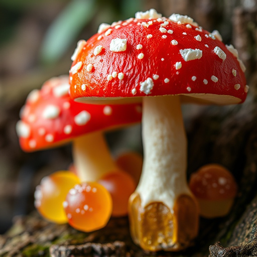 Amanita Magic Mushroom Gummies Close-Up