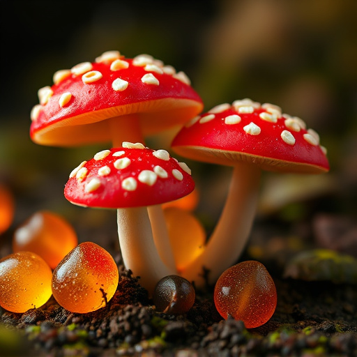 Amanita Magic Mushroom Gummies Close-Up