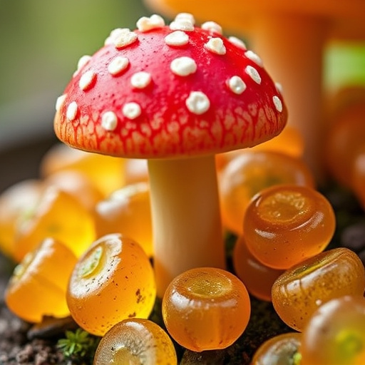 Amanita Magic Mushroom Gummies Close-Up