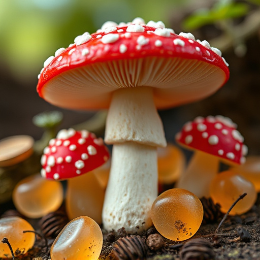 Amanita Magic Mushroom Gummies Close-Up