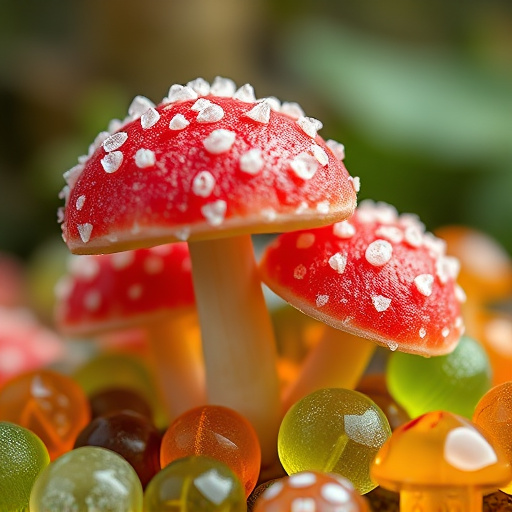 Amanita Magic Mushroom Gummies Close-Up