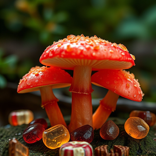 Amanita Magic Mushroom Gummies Close-Up