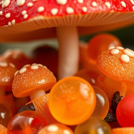 Amanita Magic Mushroom Gummies Close-Up