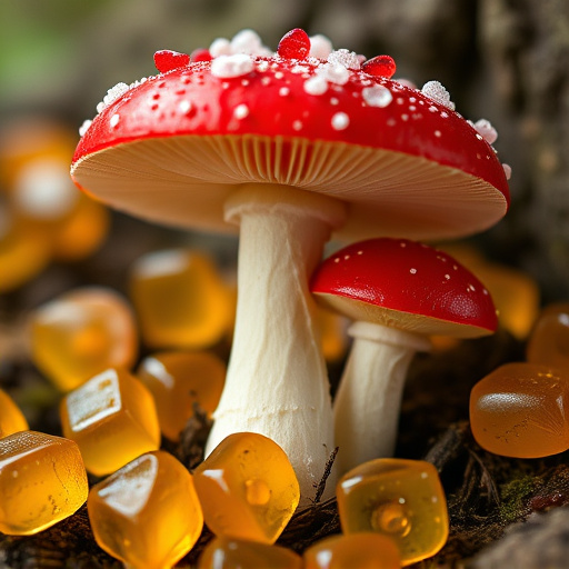 Amanita Magic Mushroom Gummies Close-Up