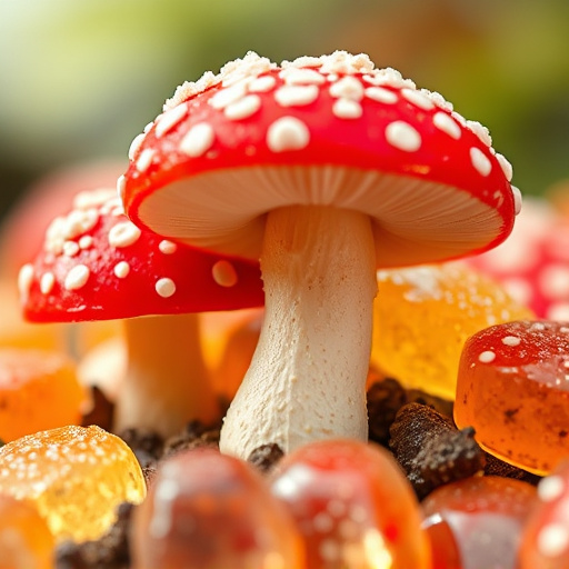 Amanita Magic Mushroom Gummies Close-Up