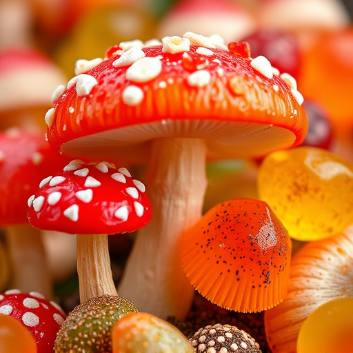 Amanita Magic Mushroom Gummies Close-Up