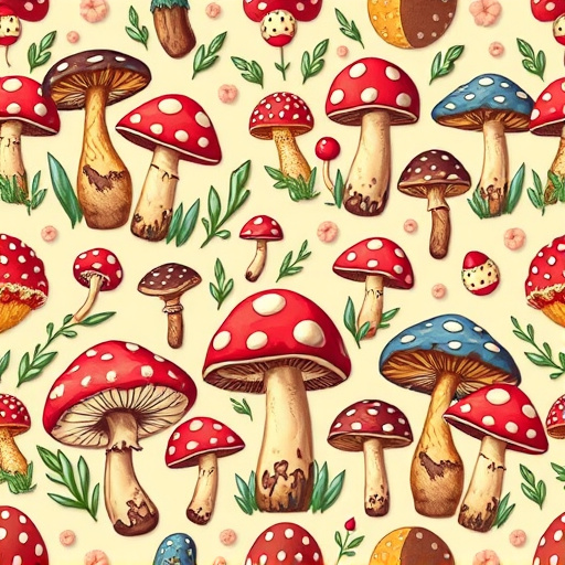 Artistic Magic Mushroom Chocolates Patterns