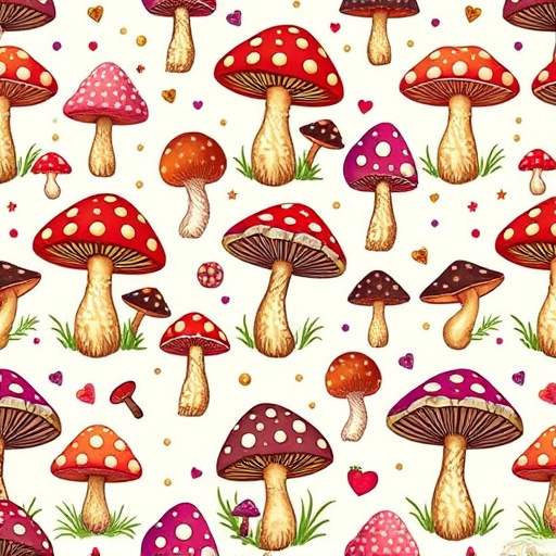 Artistic Magic Mushroom Chocolates Patterns