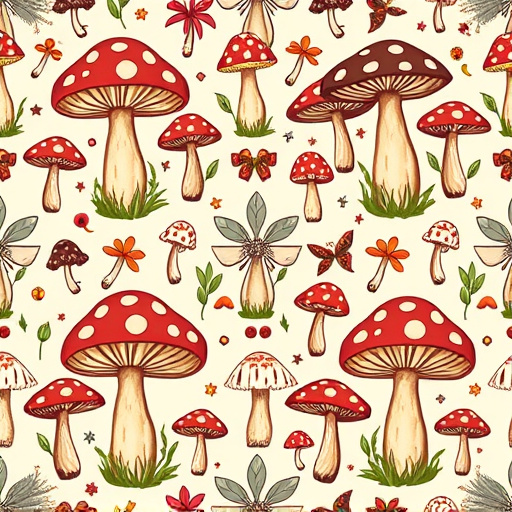 Artistic Magic Mushroom Chocolates Patterns