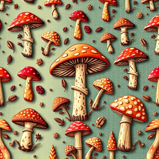 Artistic Magic Mushroom Chocolates Patterns