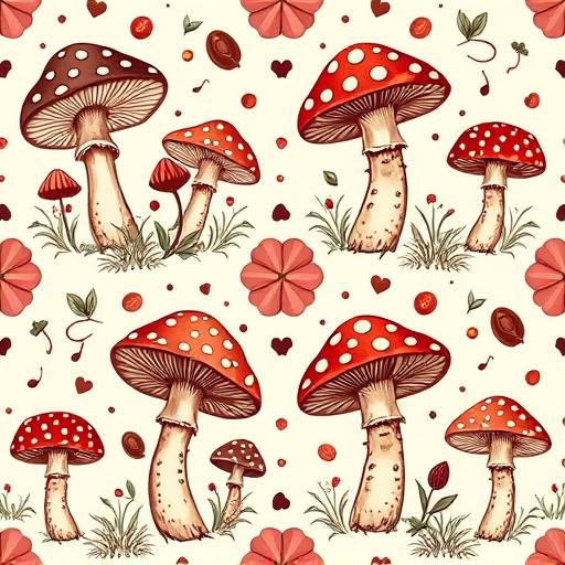 Artistic Magic Mushroom Chocolates Patterns