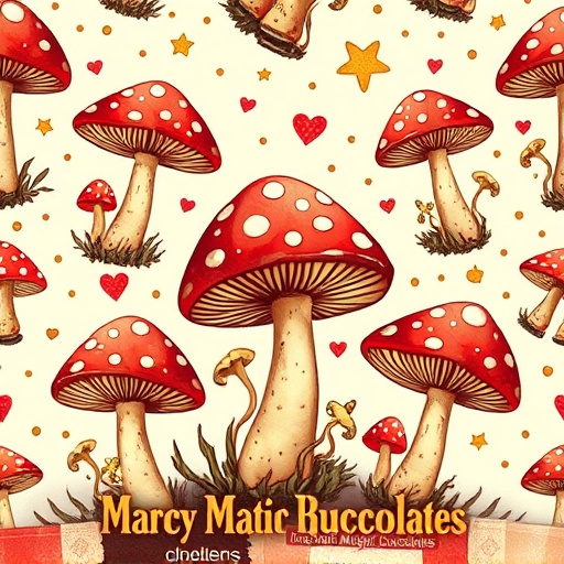 Artistic Magic Mushroom Chocolates Patterns