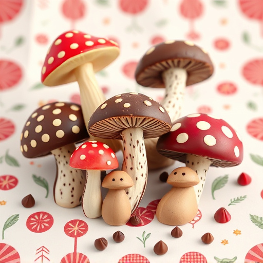 Artistic Magic Mushroom Chocolates Patterns