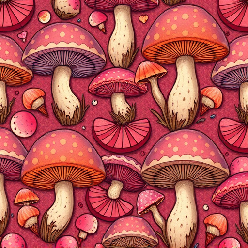 Artistic Magic Mushroom Chocolates Patterns