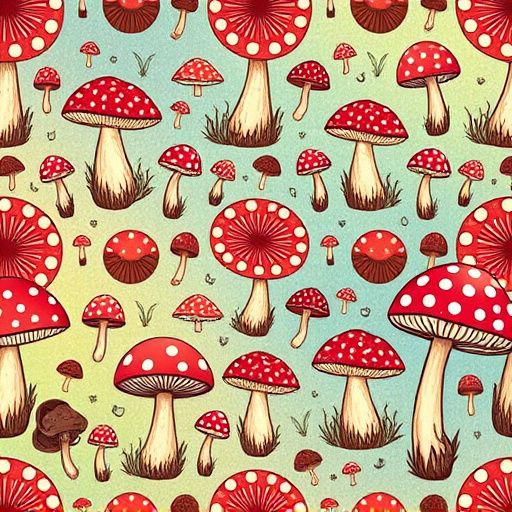 Artistic Magic Mushroom Chocolates Patterns