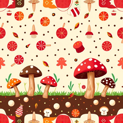 Artistic Magic Mushroom Chocolates Patterns