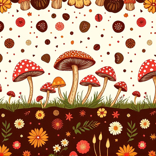 Artistic Magic Mushroom Chocolates Patterns