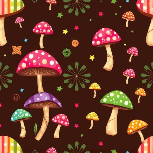 Artistic Magic Mushroom Chocolates Patterns