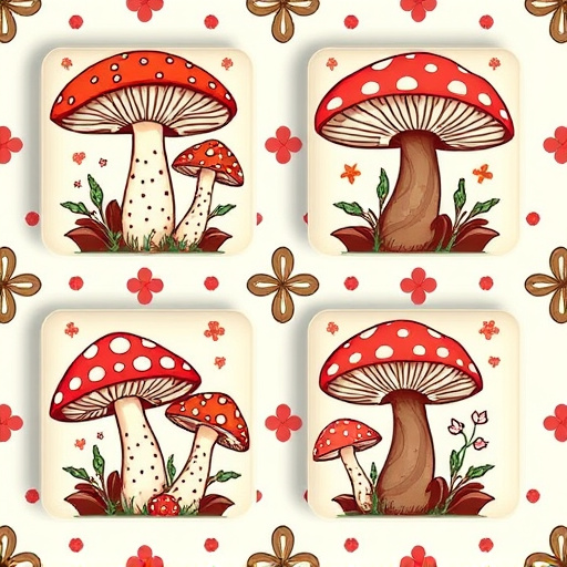 Artistic Magic Mushroom Chocolates Patterns