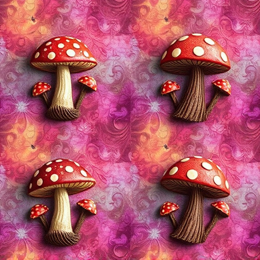 Artistic Magic Mushroom Chocolates Patterns