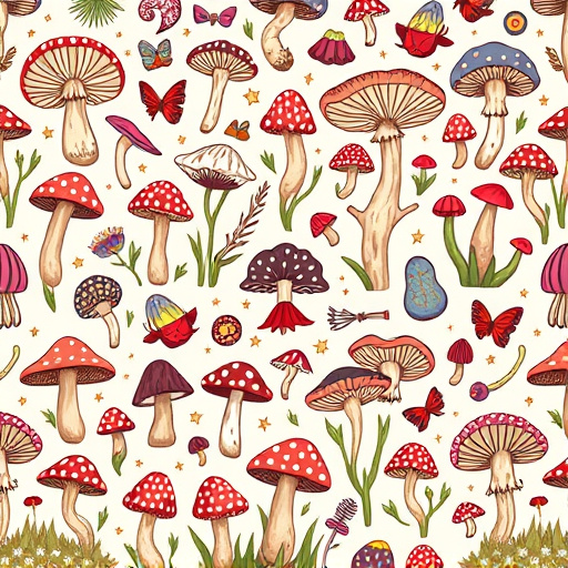 Artistic Magic Mushroom Chocolates Patterns