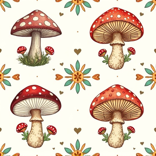 Artistic Magic Mushroom Chocolates Patterns