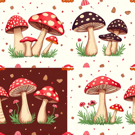 Artistic Magic Mushroom Chocolates Patterns