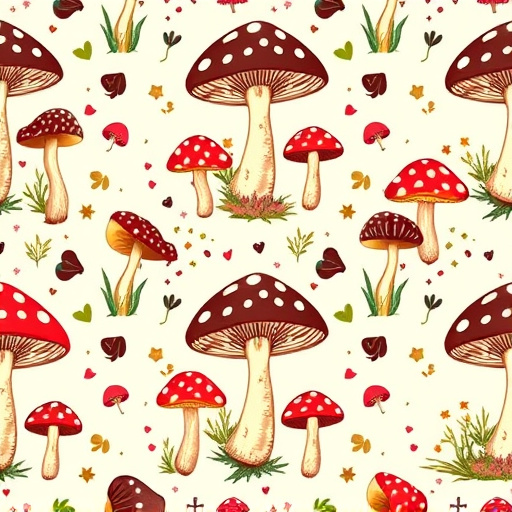 Artistic Magic Mushroom Chocolates Patterns