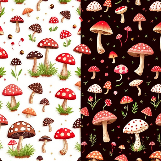 Artistic Magic Mushroom Chocolates Patterns