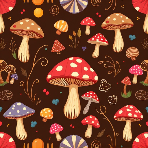 Artistic Magic Mushroom Chocolates Patterns