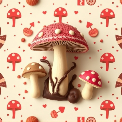 Artistic Magic Mushroom Chocolates Patterns