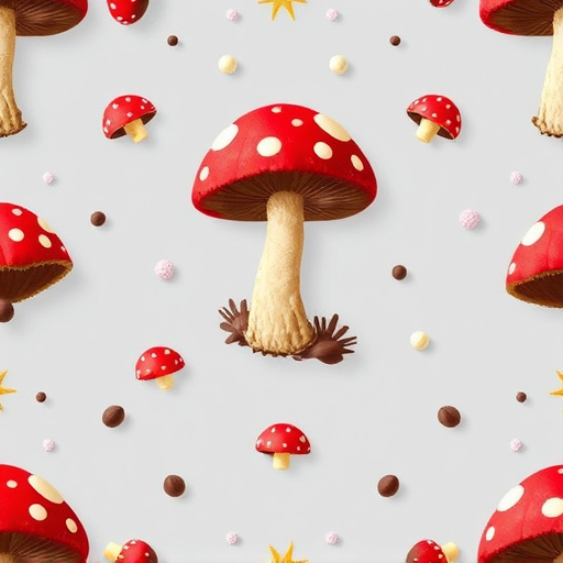 Artistic Magic Mushroom Chocolates Patterns