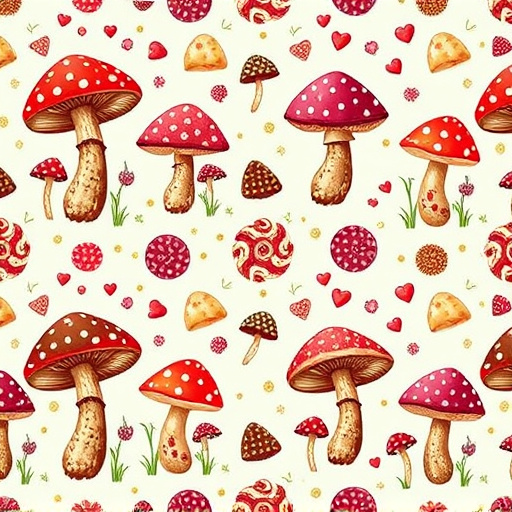 Artistic Magic Mushroom Chocolates Patterns