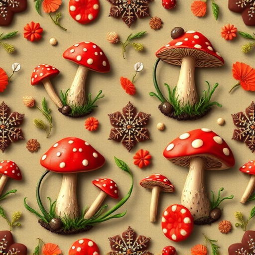 Artistic Magic Mushroom Chocolates Patterns