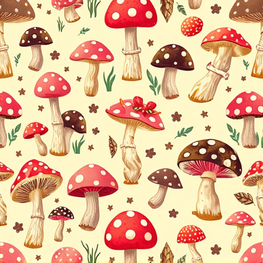 Artistic Magic Mushroom Chocolates Patterns