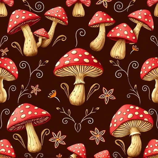 Artistic Magic Mushroom Chocolates Patterns