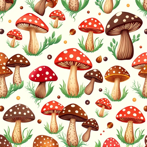 Artistic Magic Mushroom Chocolates Patterns