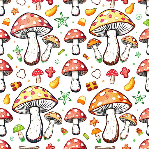 Artistic Magic Mushroom Gummies Patterns