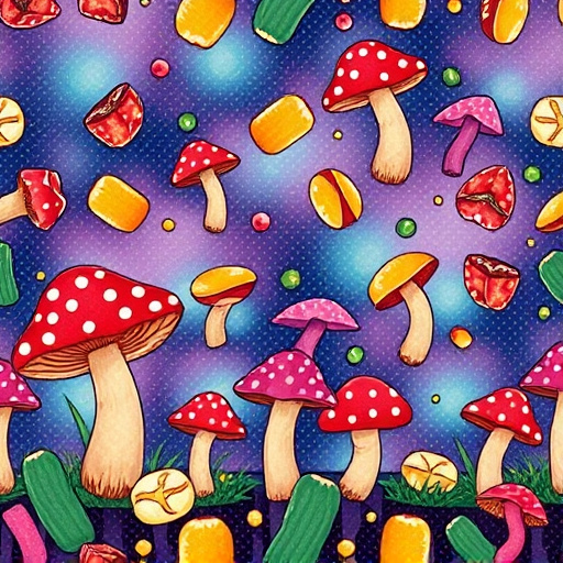 Artistic Magic Mushroom Gummies Patterns