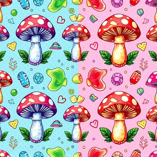 Artistic Magic Mushroom Gummies Patterns