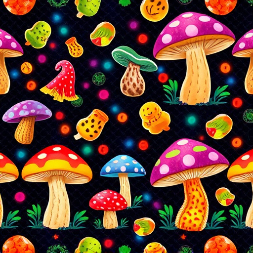 Artistic Magic Mushroom Gummies Patterns