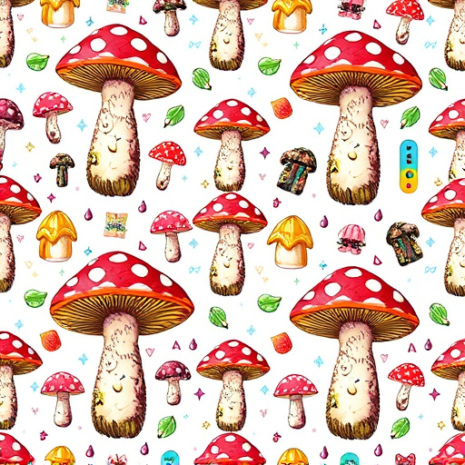 Artistic Magic Mushroom Gummies Patterns