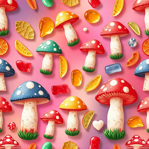 Artistic Magic Mushroom Gummies Patterns