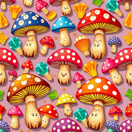 Artistic Magic Mushroom Gummies Patterns