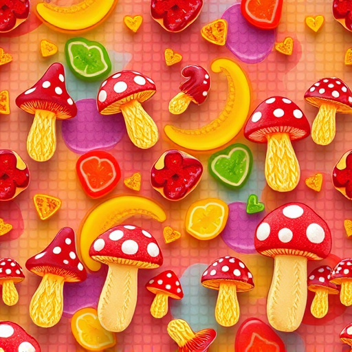 Artistic Magic Mushroom Gummies Patterns