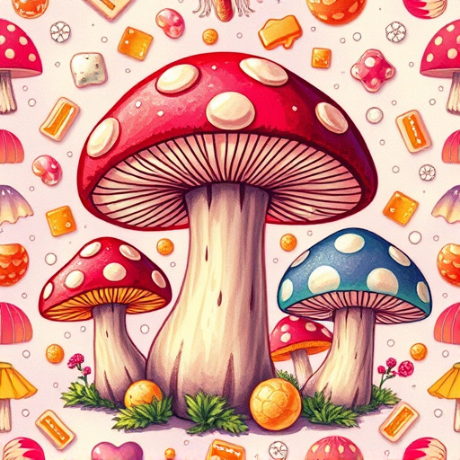 Artistic Magic Mushroom Gummies Patterns